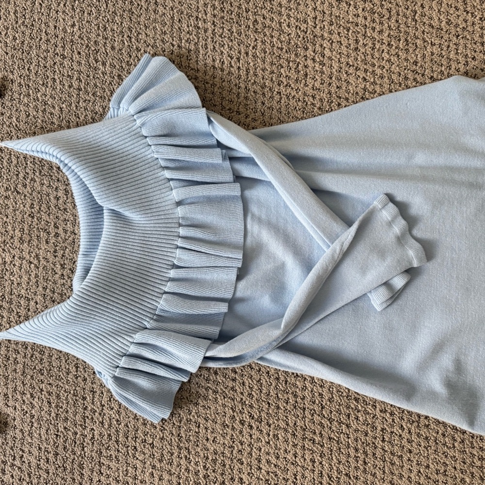 Lilly Pulitzer Sky Blue Ribbed Sweater
